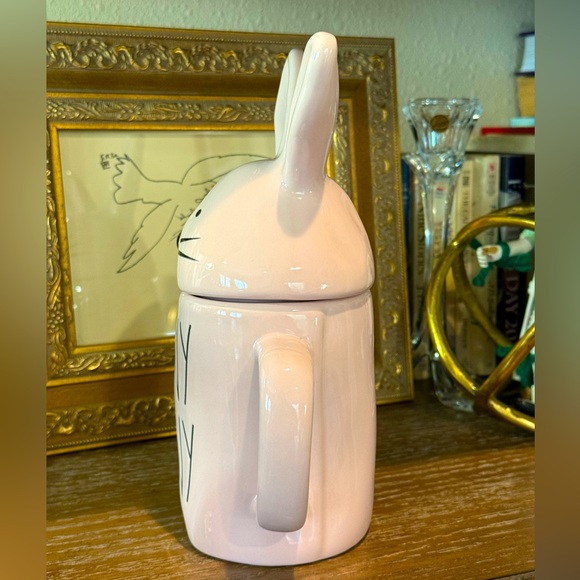 Rae Dunn Magenta “Hunny Bunny” Easter Bunny Mug with Topper - Picture 7 of 9